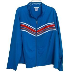K. Jordan 3X metro style full zip lightweight jacket with stripes